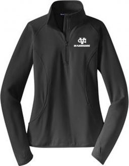 Sport-Tek Ladies Sport-Wick Stretch 1/2-Zip Pullover, Charcoal Grey